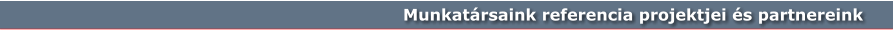 Munkatársaink referencia projektjei és partnereink